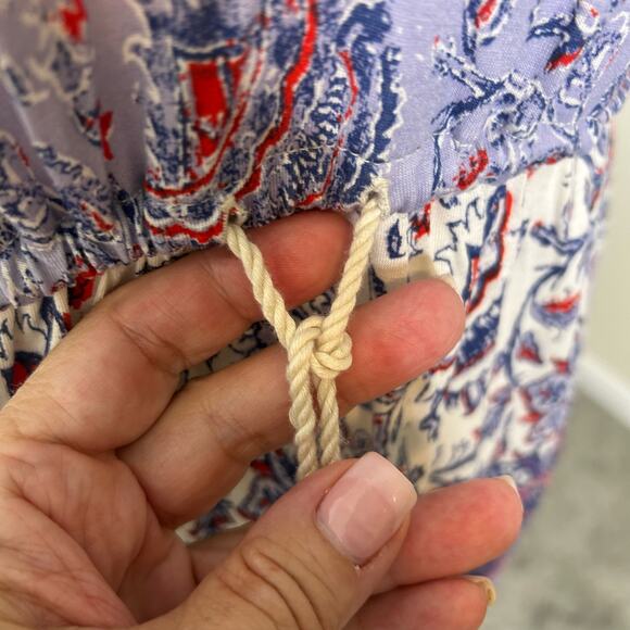 Lucky Brand Size XS Midi Summer Dress Pockets Draw String Sleeveless - Picture 13 of 13